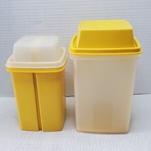 Tupperware Pick A Deli Large Pickle Container Yellow Lift Up Strainer 64oz